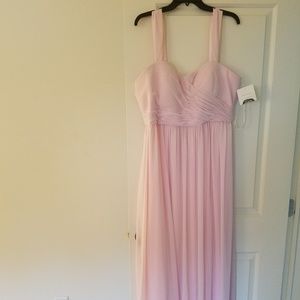 donna morgan bailey petal floor length dress